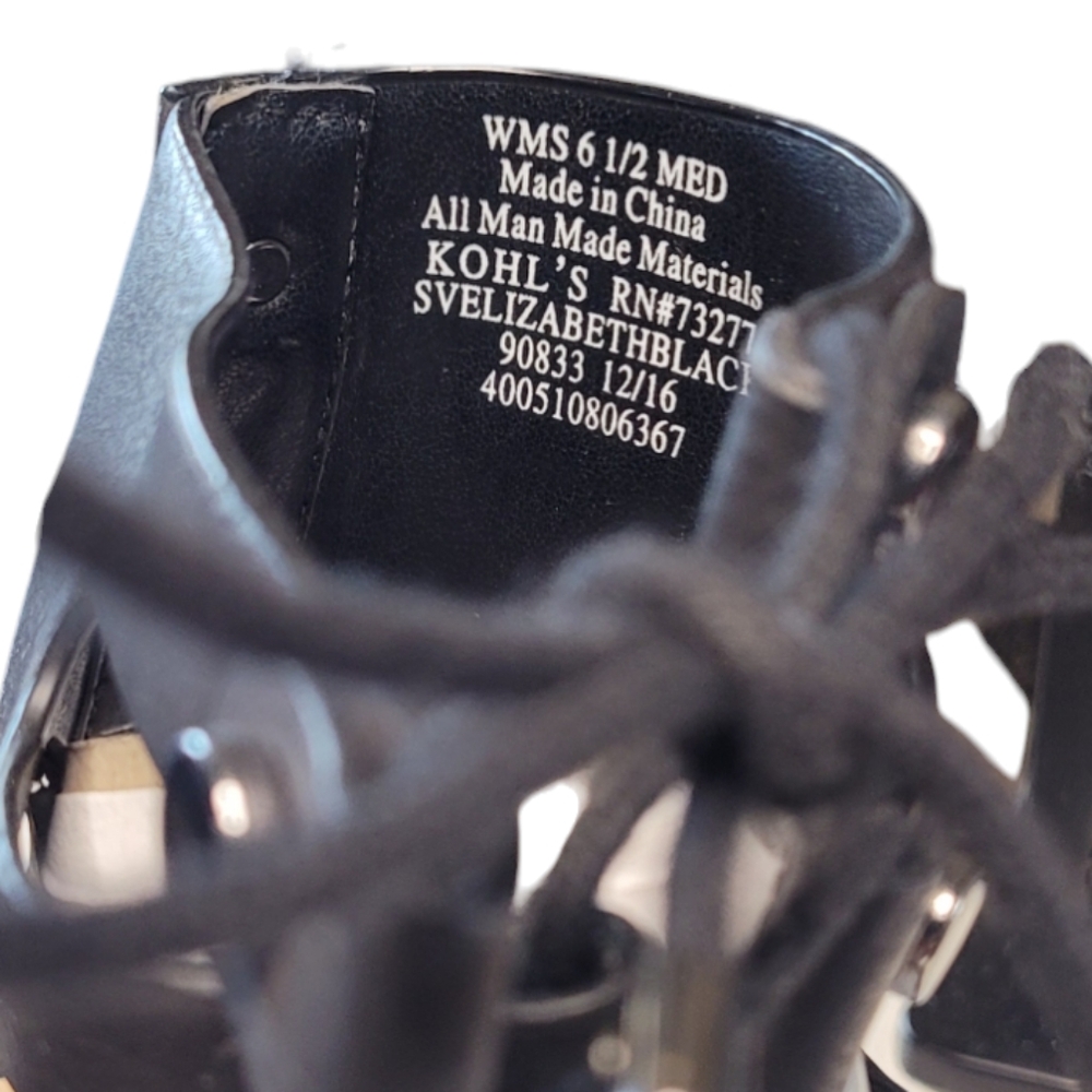 Simply Vera Vera Wang Sandals Back Gladiator Chunky Heel - Picture 10 of 16